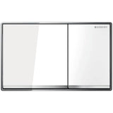 Geberit - Geberit actuator plate Omega60 for dual flush, surface-even: white glass - White