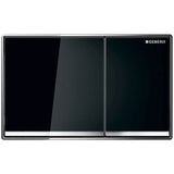 Geberit - Geberit actuator plate Omega60 for dual flush, surface-even: black glass - Black
