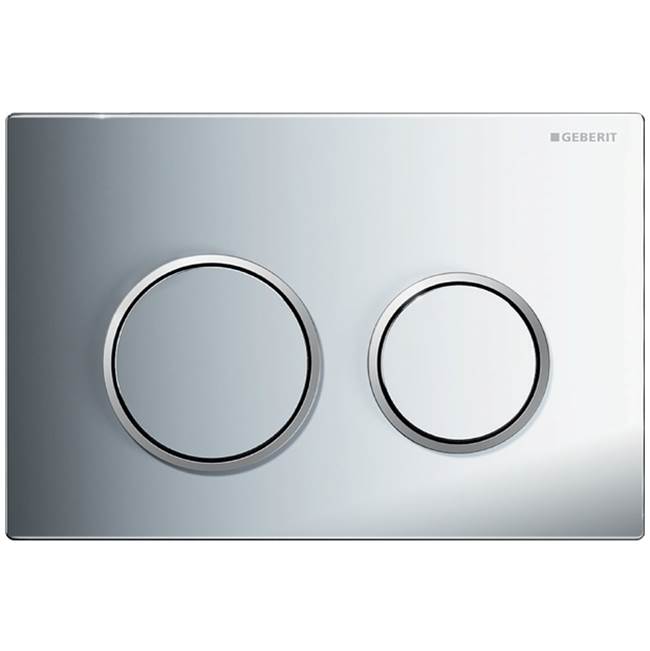 Geberit - Geberit actuator plate Omega20 for dual flush: bright chrome / matt chrome / bright chrome - Chrome