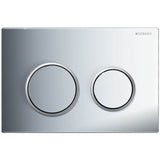 Geberit - Geberit actuator plate Omega20 for dual flush: bright chrome / matt chrome / bright chrome - Chrome