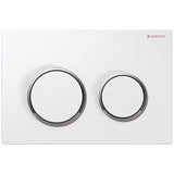 Geberit - Geberit actuator plate Omega20 for dual flush: white / bright chrome / white - Chrome