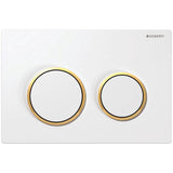 Geberit - Geberit actuator plate Omega20 for dual flush: white / gold-plated / white - Gold