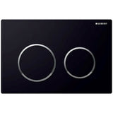Geberit - Geberit actuator plate Omega20 for dual flush: black / bright chrome / black - Chrome