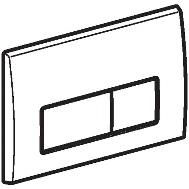 Geberit actuator plate Kappa50 for dual flush: white alpine