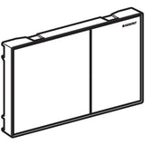 Geberit actuator plate Sigma60 for dual flush, surface-even: brushed chrome
