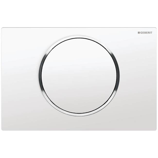 Geberit - Geberit actuator plate Sigma10 for stop-and-go flush: white / bright chrome / white - White