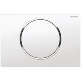 Geberit - Geberit actuator plate Sigma10 for stop-and-go flush: white / bright chrome / white - White