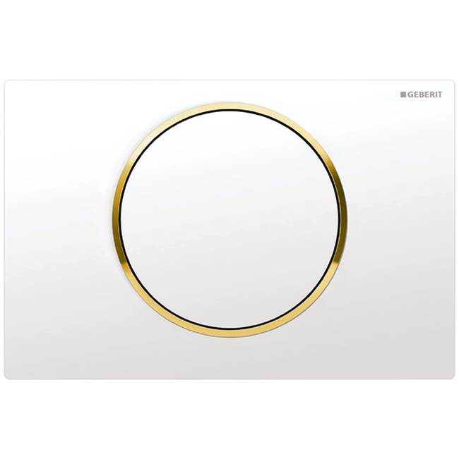 Geberit - Geberit actuator plate Sigma10 for stop-and-go flush: white / gold-plated / white - White