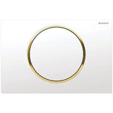 Geberit - Geberit actuator plate Sigma10 for stop-and-go flush: white / gold-plated / white - White