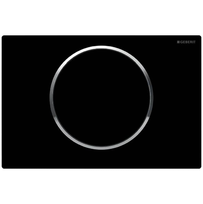 Geberit - Geberit actuator plate Sigma10 for stop-and-go flush: black / bright chrome / black - Black