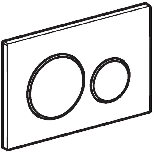 Geberit actuator plate Sigma20 for dual flush: white matt coated, easy-to-clean coated, white