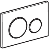 Geberit actuator plate Sigma20 for dual flush: white matt coated, easy-to-clean coated, white