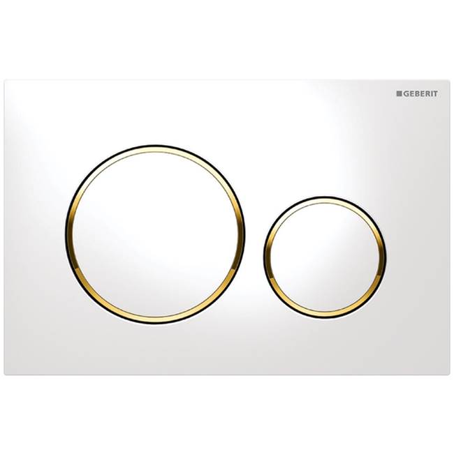 Geberit - Geberit actuator plate Sigma20 for dual flush: white / gold-plated / white