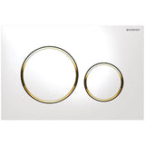 Geberit - Geberit actuator plate Sigma20 for dual flush: white / gold-plated / white