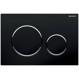 Geberit - Geberit actuator plate Sigma20 for dual flush: black / bright chrome / black