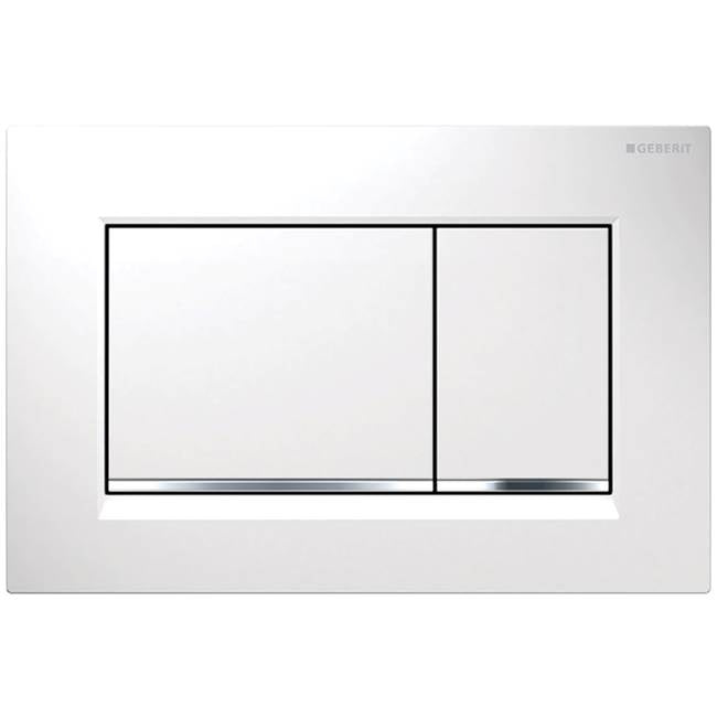 Geberit - Geberit actuator plate Sigma30 for dual flush: white / bright chrome / white