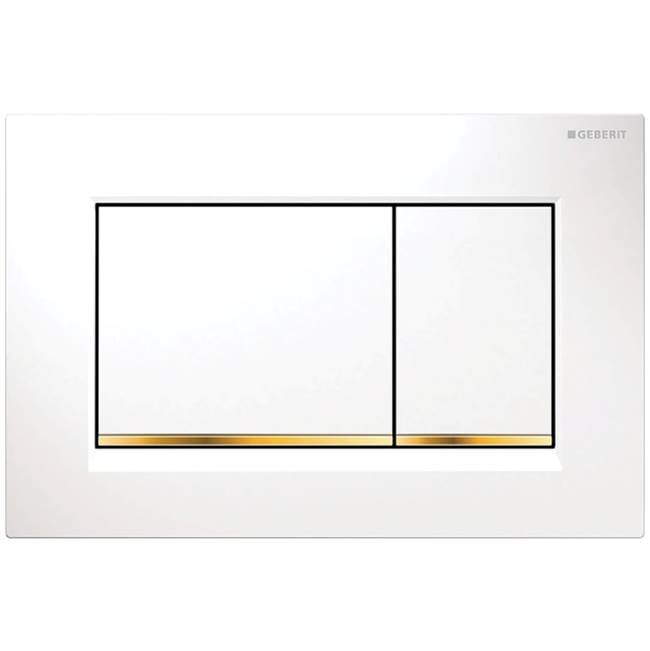 Geberit - Geberit actuator plate Sigma30 for dual flush: white / gold-plated / white