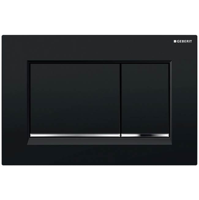 Geberit - Geberit actuator plate Sigma30 for dual flush: black / bright chrome / black