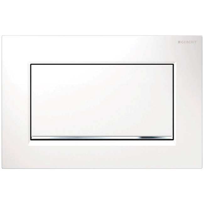 Geberit - Geberit actuator plate Sigma30 for stop-and-go flush, screwable: white / bright chrome / white