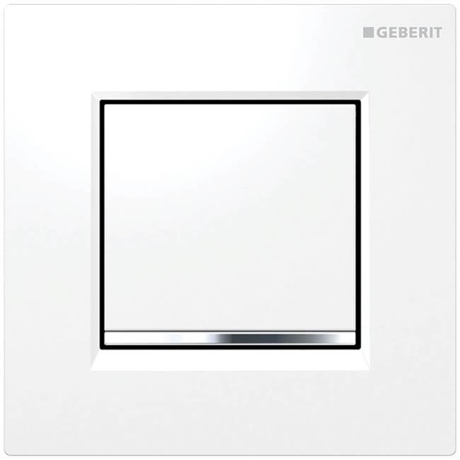 Geberit - Geberit urinal flush control with pneumatic flush actuation, actuator plate type 30: white / bright chrome / white