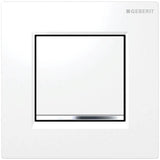 Geberit - Geberit urinal flush control with pneumatic flush actuation, actuator plate type 30: white / bright chrome / white