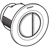 Geberit remote flush actuation type 01, pneumatic, for dual flush, concealed actuator: white alpine