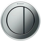 Geberit - Geberit remote flush actuation type 10, pneumatic, for dual flush, furniture actuator: bright chrome / matt chrome / bright chrome