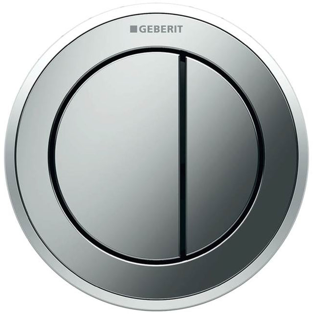 Geberit - Geberit remote flush actuation type 10, pneumatic, for dual flush, furniture actuator: bright chrome / matt chrome / bright chrome