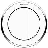Geberit - Geberit remote flush actuation type 10, pneumatic, for dual flush, furniture actuator: white / bright chrome / white