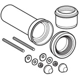 Geberit straight connector set for wall-hung WC: black