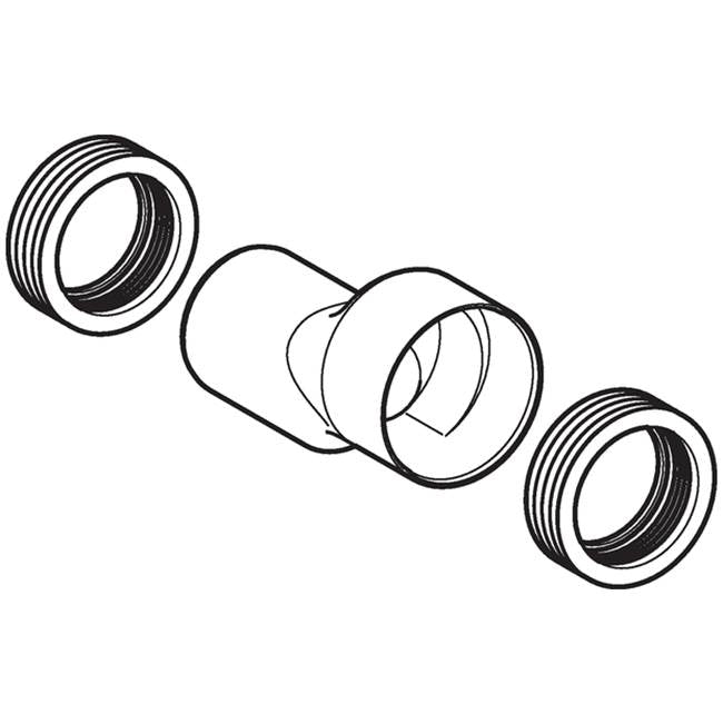 Geberit straight connector set for wall-hung WC, stepped by 3 cm: white alpine
