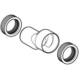 Geberit straight connector set for wall-hung WC, stepped by 3 cm: white alpine