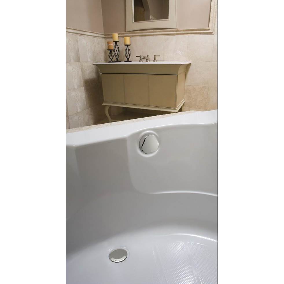 Geberit - Geberit bathtub drain with TurnControl handle actuation, rough-in unit 17-24'' PP with ready-to-fit-set trim kit: PVD polished nickel