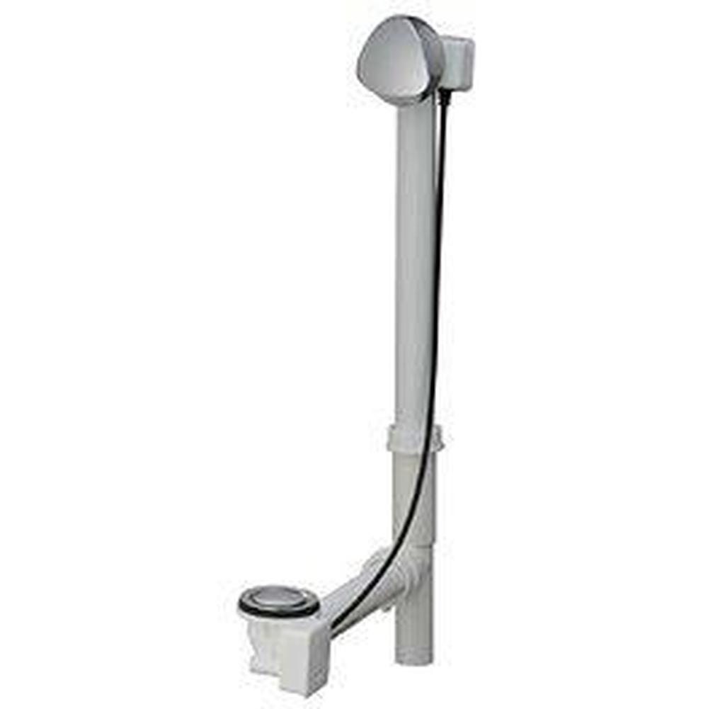Geberit - Geberit bathtub drain with TurnControl handle actuation, rough-in unit 17-24'' PP with ready-to-fit-set trim kit: PVD brushed nickel