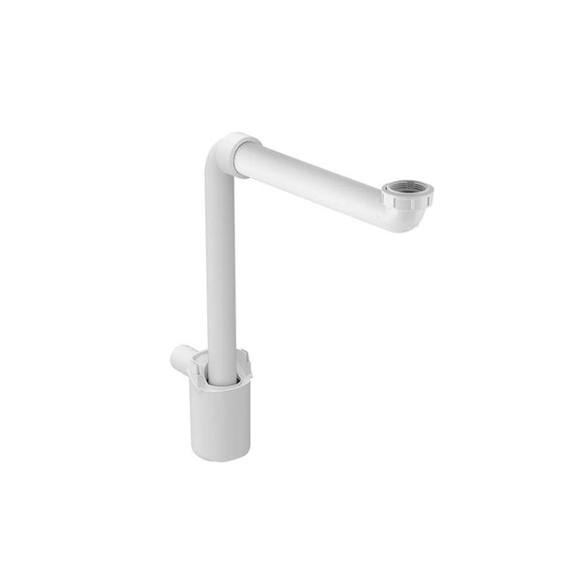 Geberit - Geberit bottle trap with dip tube for washbasin, space-saving model, horizontal outlet: d=32mm, G=1 1/4'', white alpine