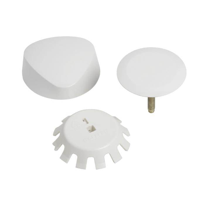 Geberit - Ready-to-fit-set trim kit, for Geberit bathtub drain with TurnControl handle actuation: white