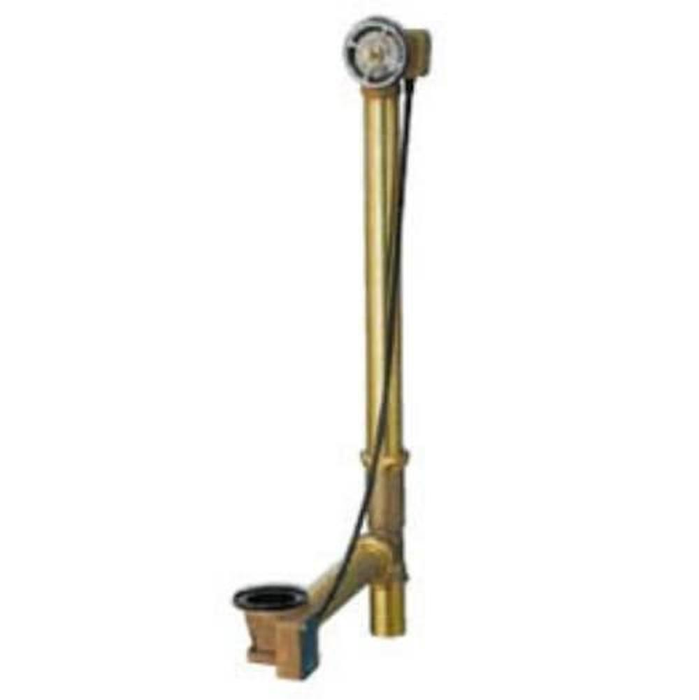 Geberit - Geberit bathtub drain with TurnControl handle actuation, rough-in unit 17-24'' Brass - Brass
