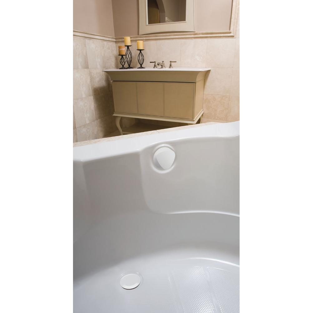 Geberit - Ready-to-fit-set trim kit, for Geberit bathtub drain with TurnControl handle actuation: white alpine