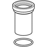 Geberit straight connector with sleeve and round cord ring: d110mm black