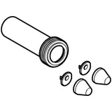 Geberit straight connector with sleeve and cover caps: d50mm matt chrome-plated