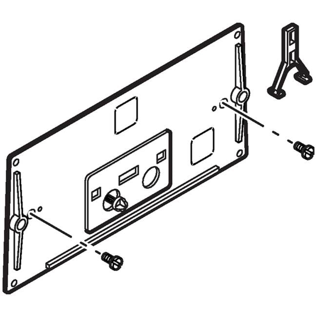 Geberit protection plate with brace and lever mechanism