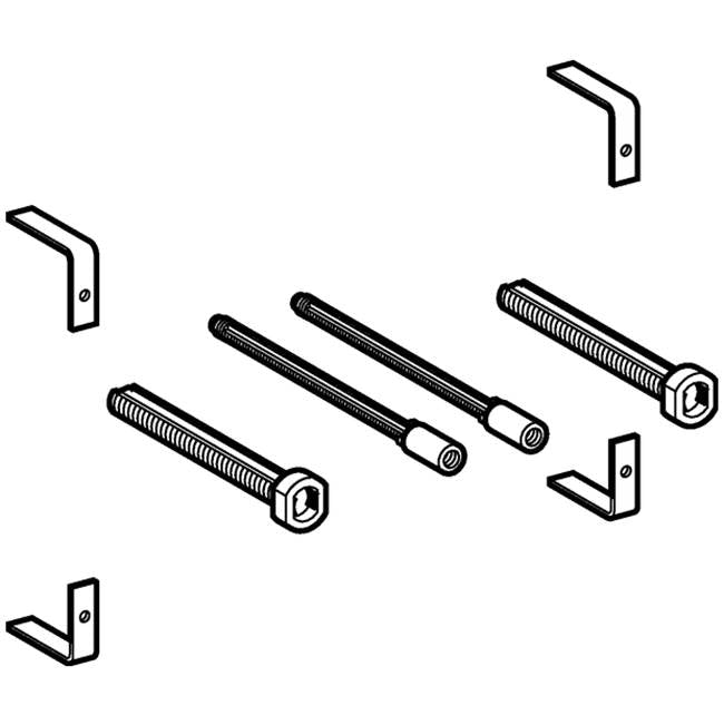 Extension set for Geberit Delta and Geberit Twinline concealed cisterns