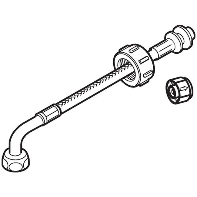 Reinforced braided hose for Geberit concealed cistern
