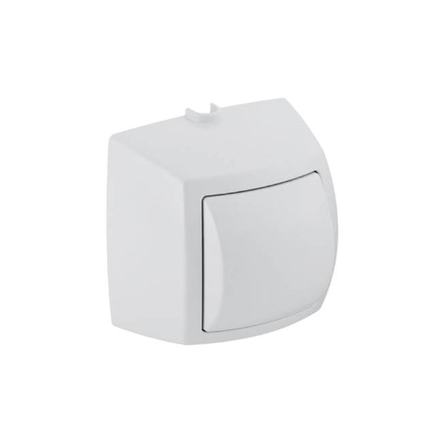 Geberit - Hand-operated actuator for single flush, for Geberit WC flush control with pneumatic flush actuation: white alpine - White