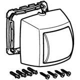 Hand-operated actuator for single flush, for Geberit WC flush control with pneumatic flush actuation: white alpine