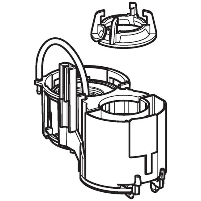 Flushing device for Geberit WC flush control with pneumatic flush actuation, dual flush