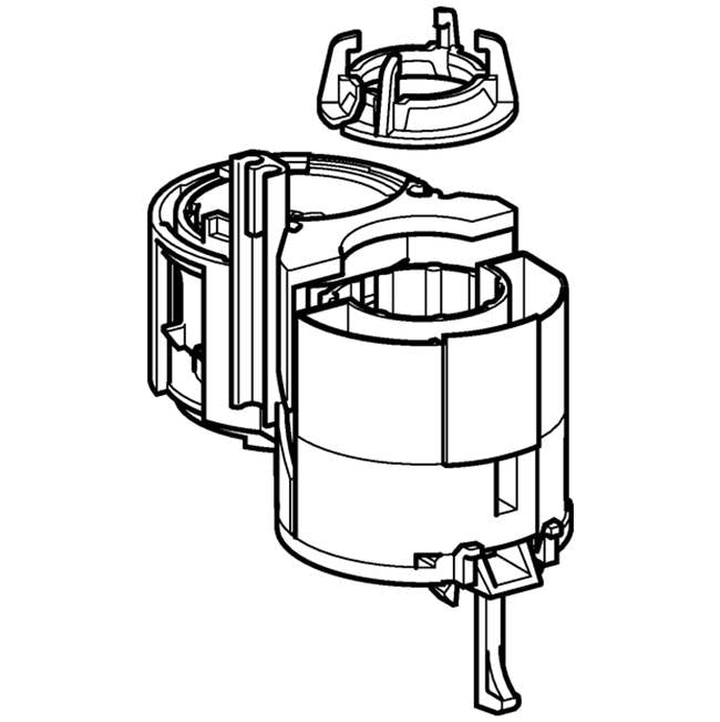 Lifter for Geberit WC flush control with pneumatic flush actuation, dual flush
