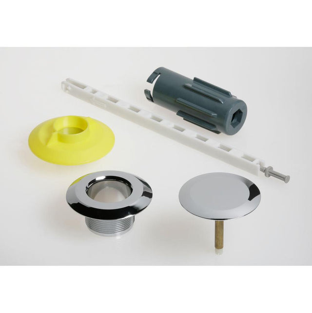 Geberit - Ready-to-fit-set d52, for Geberit bathtub drain with push actuation PushControl: bright chrome-plated