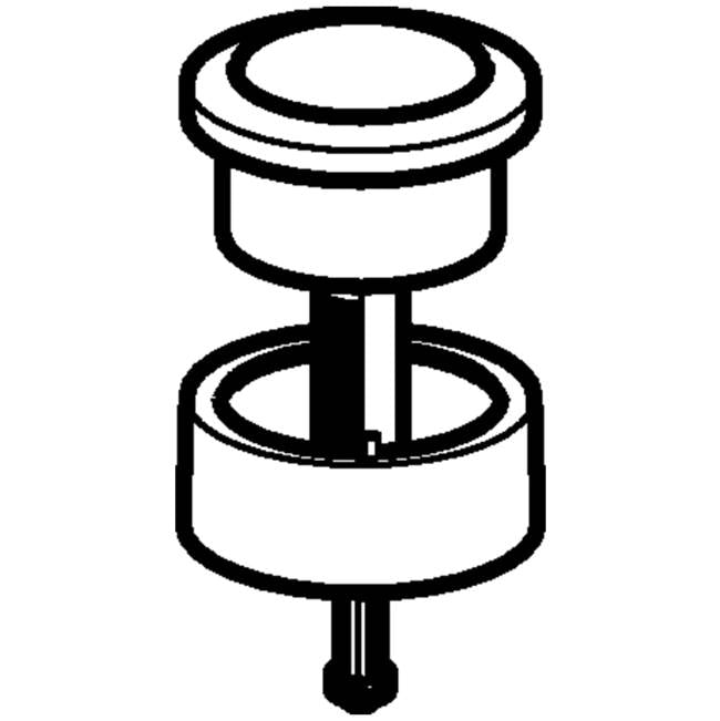 Actuator for Geberit flush valve type 280, stop-and-go flush: bright chrome-plated