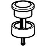 Actuator for Geberit flush valve type 280, stop-and-go flush: bright chrome-plated